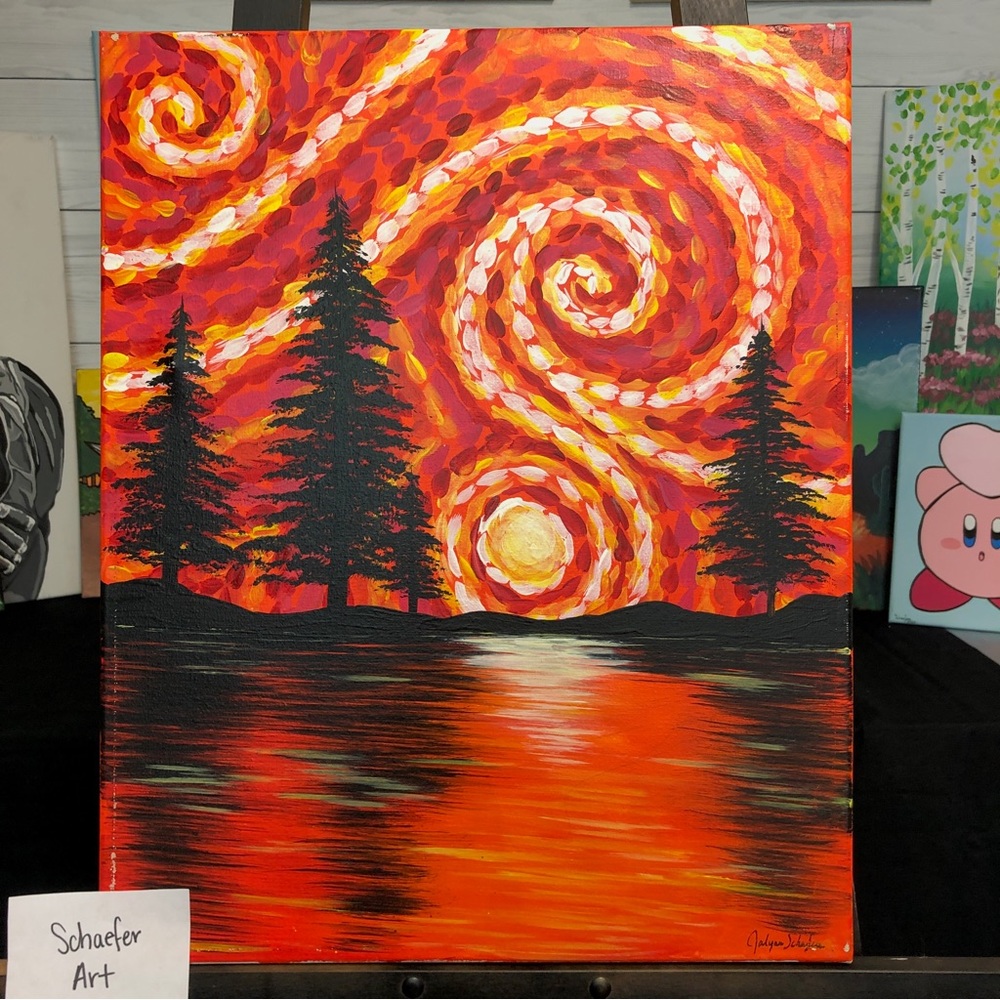 Sunset Forest - Van Gogh Style - Painting - Wall Decor - Decorations